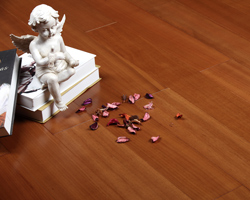 燕泥地板-實木紐墩豆