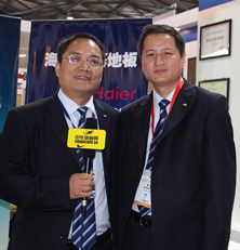 海爾·洛基地板總經(jīng)理吳團(tuán)社、營(yíng)銷總監(jiān)馬建明